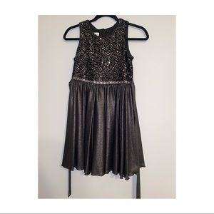 Girls black sequin dress